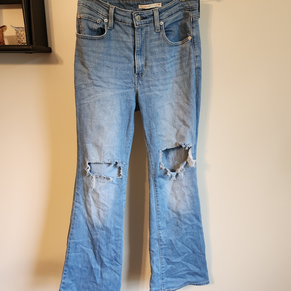 Women's Levi's 726 Light Blue Flare Jeans Size 29